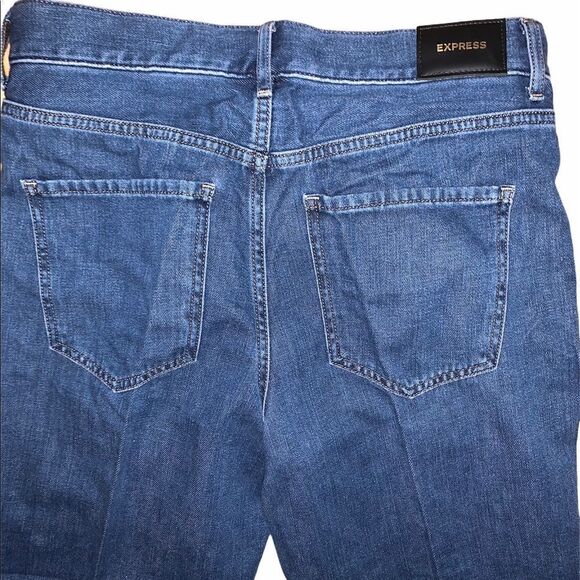 Express Cropped Wide Leg High Rise Jeans - Picture 7 of 10